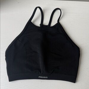 Black High-Neck Sports Bra